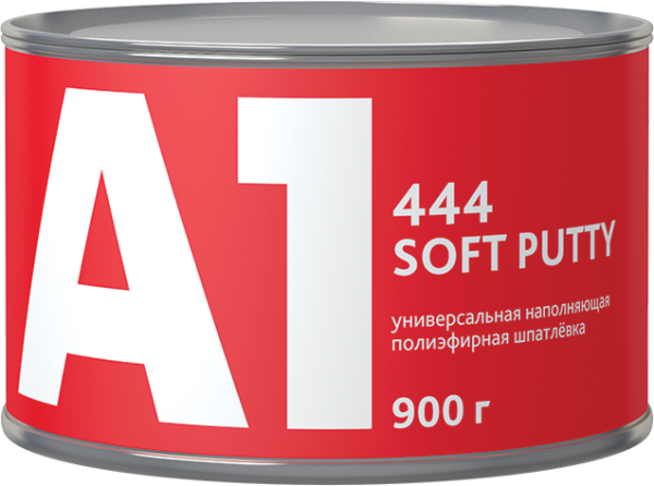444 SOFT PUTTY (900 гр) универсальная легкошлифуемая шпатлевка 
