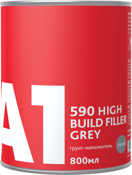 590 HB FILLER BLACK (800мл+200мл черный) толстослойный грунт наполнитель (в комплекте с отвердителем